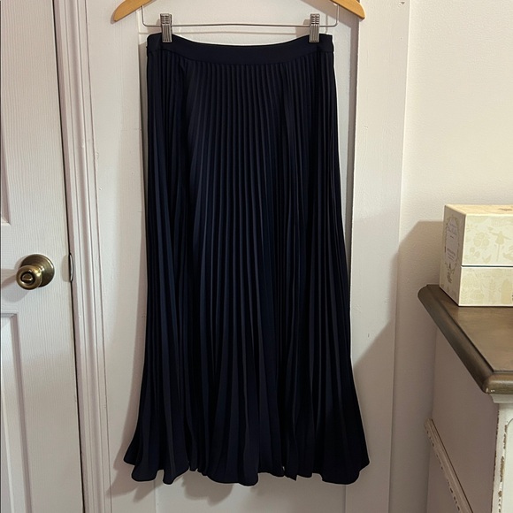 Boden Kristen Navy Blue Midi Pleated Skirt Women's 2